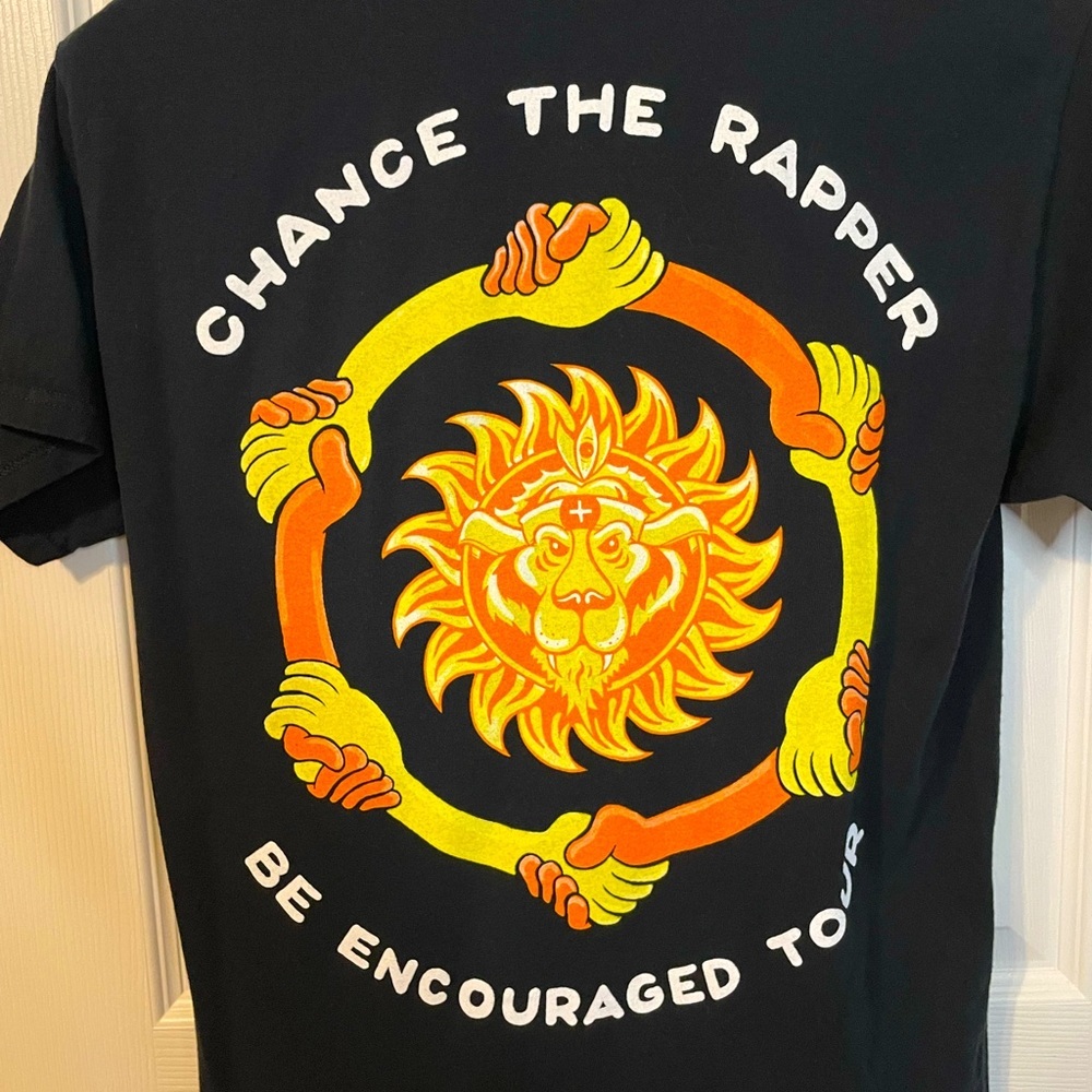 Chance the Rapper 2017 Be Encouraged tour tee black w/ lion graphic sz M (?)